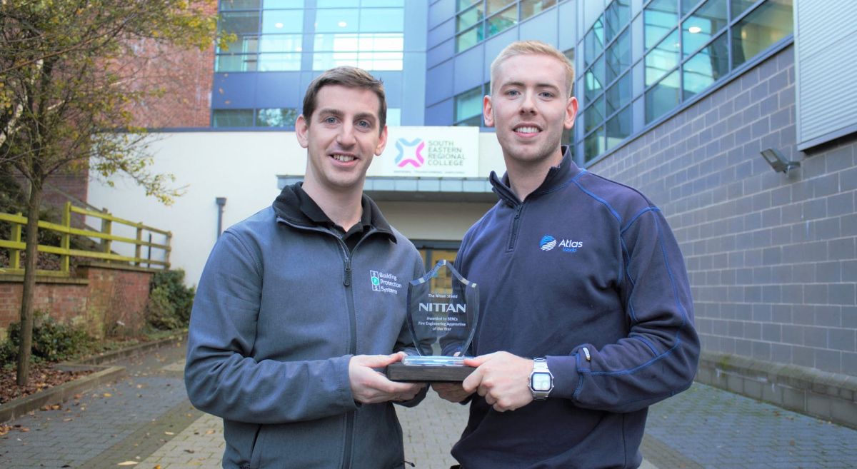 Alexander Wallace and Jonny Hamilton with Nittan Shield